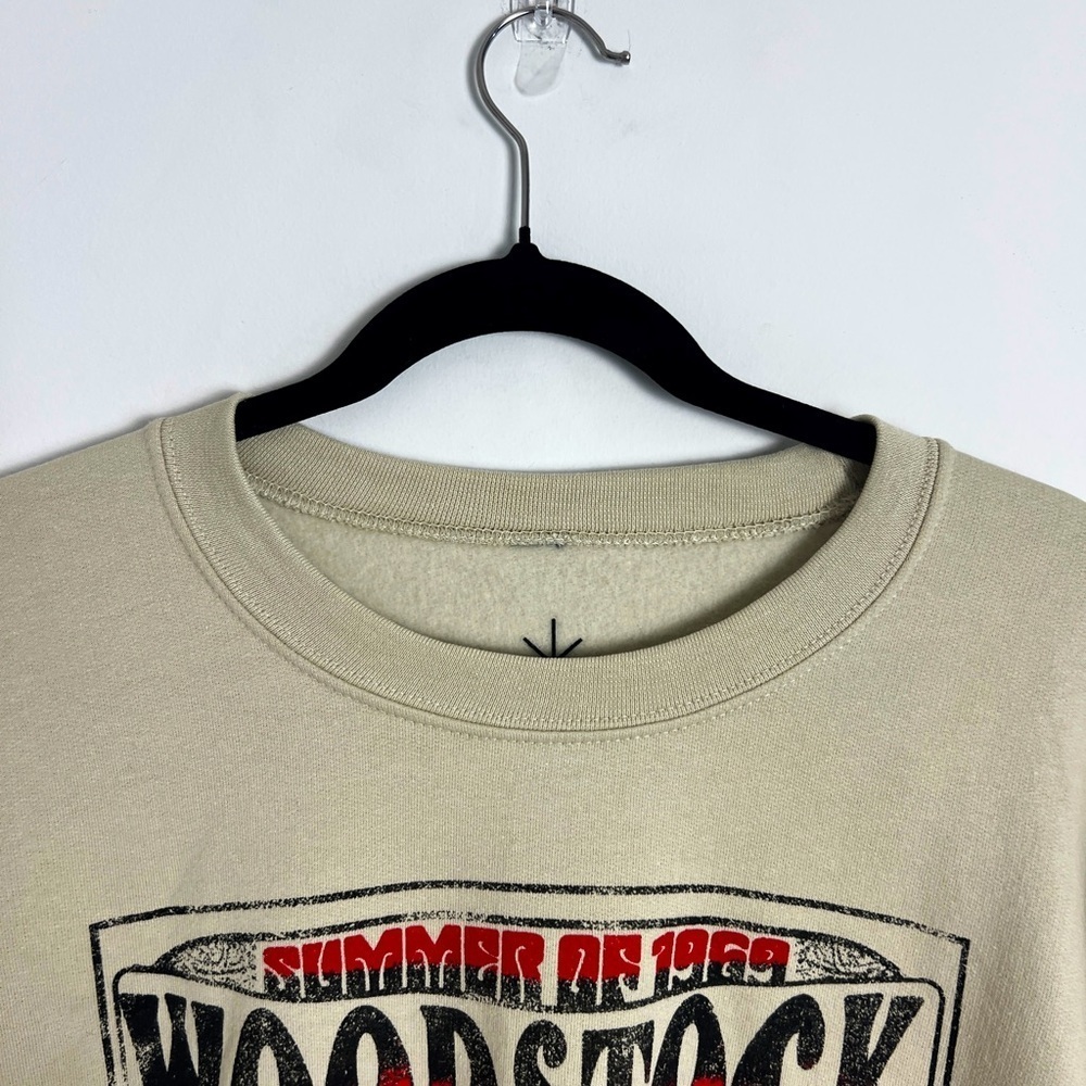 NEW Life Clothing Co. Beige Summer Of 1969 Woodstock Long Sleeve Sweatshirt Sz L - Picture 2 of 7